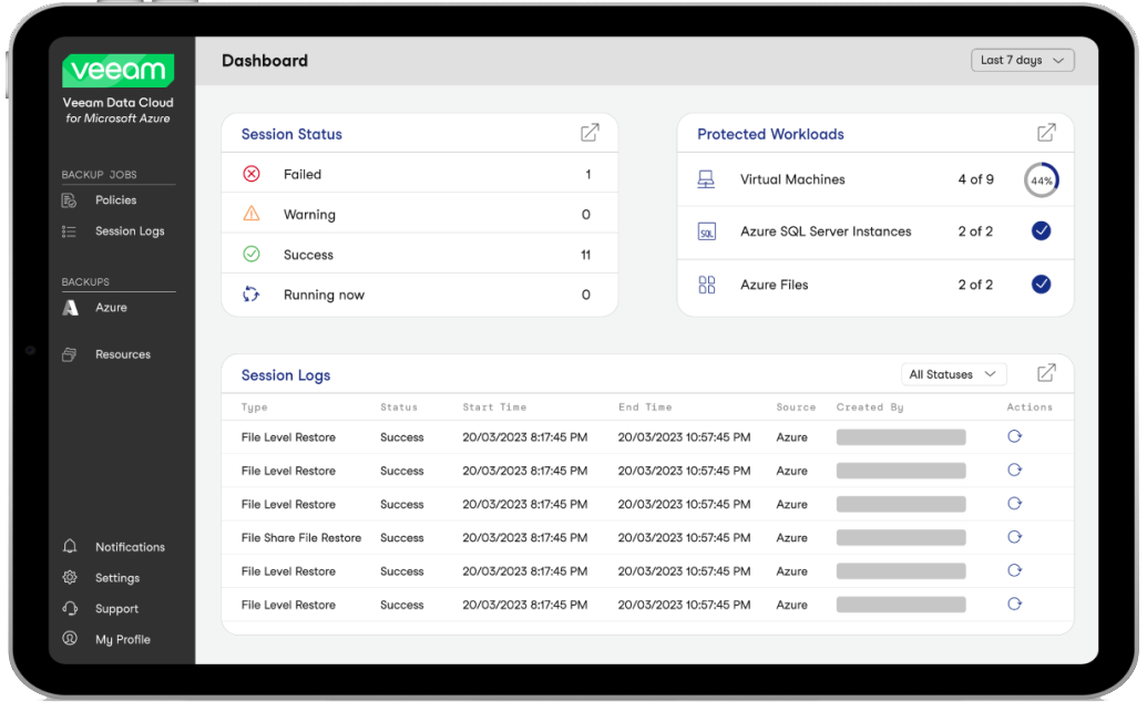 imagem veeam data cloud para microsoft azure