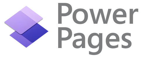 O logo do Power Pages